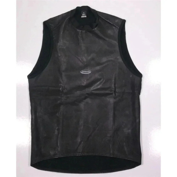 Patagonia Vintage Black #85352 Polyurethane Pulllover Waxed Vest Men's Small - Picture 1 of 8